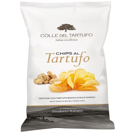 Chips à la truffe blanche colle del tartufo 90g, chips à la truffe blanche, chips à la truffe, produits italiens en ligne, livraison de produits italiens