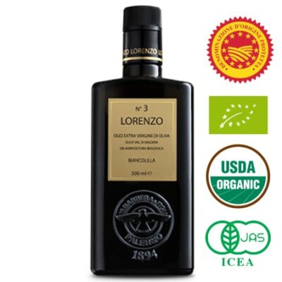 Huile d'olive extra vierge Lorenzo bio, huile d'olive italienne bio, huile d'olive premium