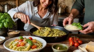 fusilli au pesto